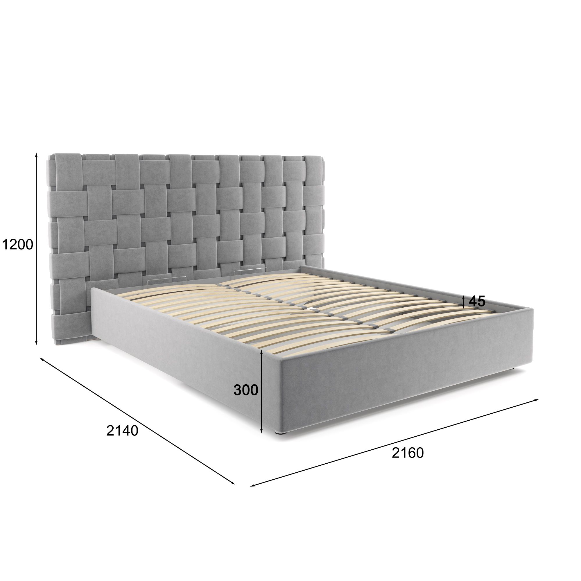 Кровать с подъемным механизмом Брианна, 8426.т0.фо994у