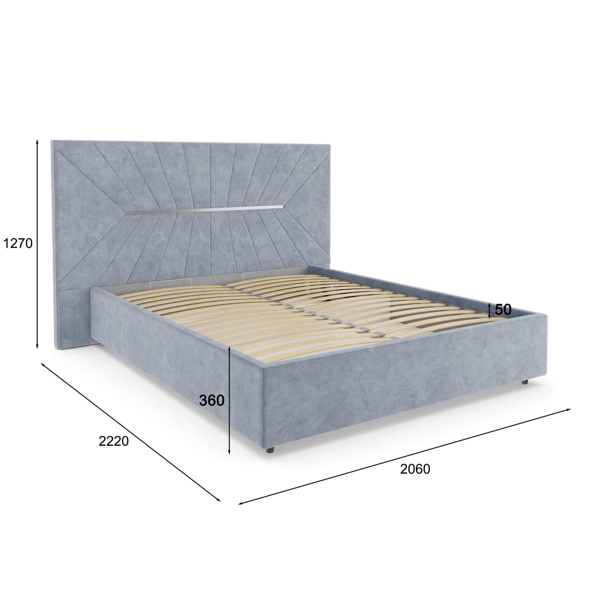 Кровать с подъемным механизмом Антуанетта, 9236.т.скш970.970у