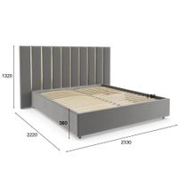 Кровать с подъемным механизмом Луиза, 9278.т.зпр25.25у